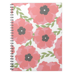 Cuaderno Patrón floral rosa Femme