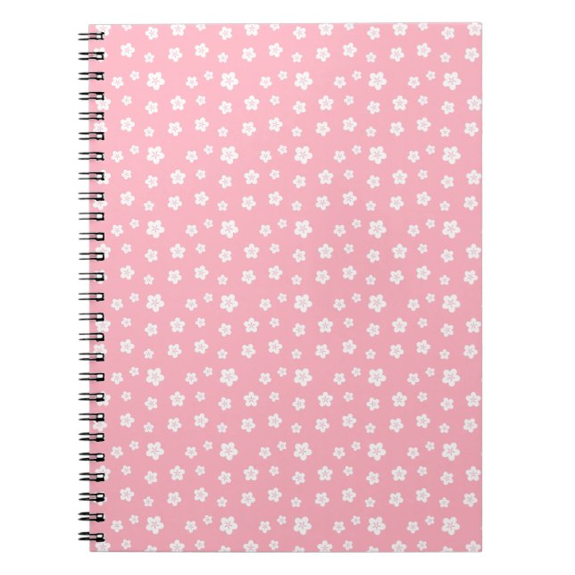 Cuaderno Patrón floral rosado (Frente)