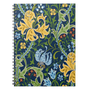 Cuaderno Patrón floral sin costura con flores grandes, liri