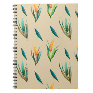 Cuaderno Patrón floral sin costura hecho de flores estiliza