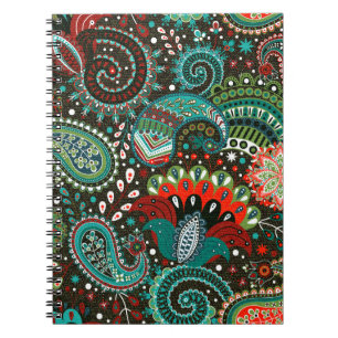 Cuaderno Patrón floral sin fisuras con elementos paisajista