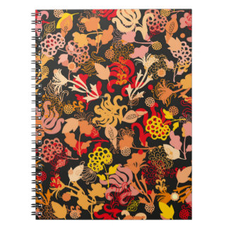 Cuaderno Patrón floral sin fisuras dibujado a mano