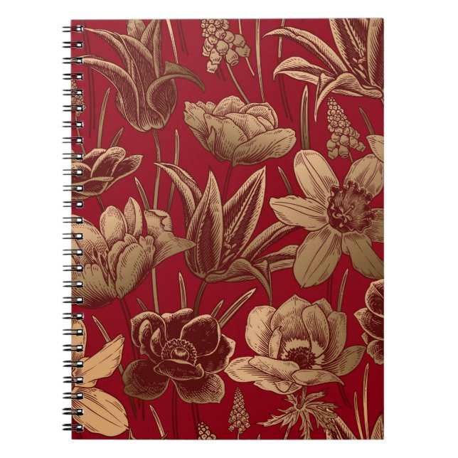 Cuaderno Patrón floral sin fisuras. Fondo de primavera de c (Frente)
