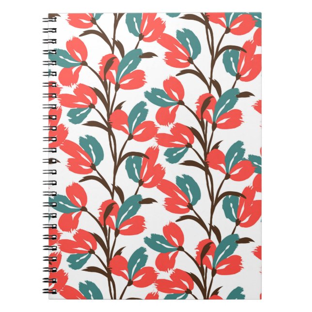 Cuaderno Patrón floral sin fisuras. Fondo florido y cuidado (Frente)