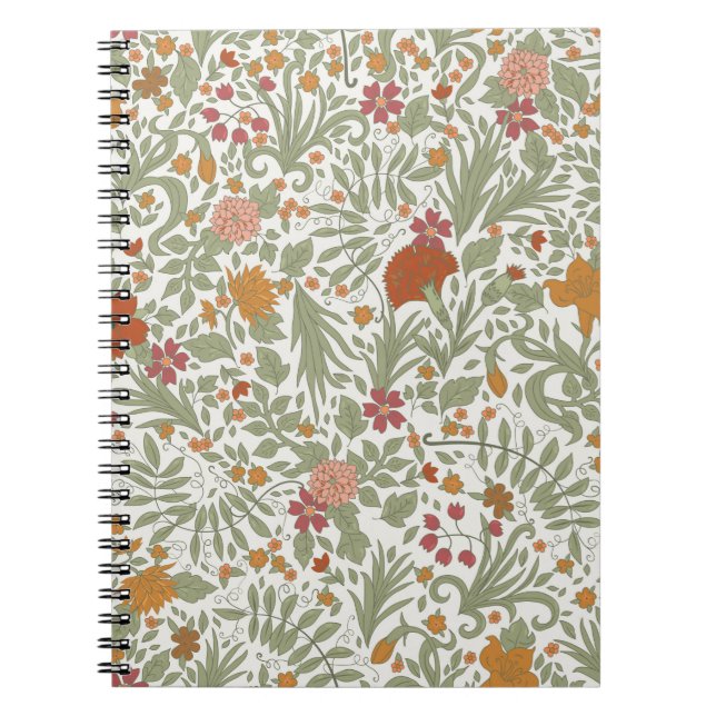 Cuaderno Patrón floral sin foco.  (Frente)