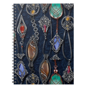 Cuaderno Patrón floral sin soldadura, fondo En el art nouve