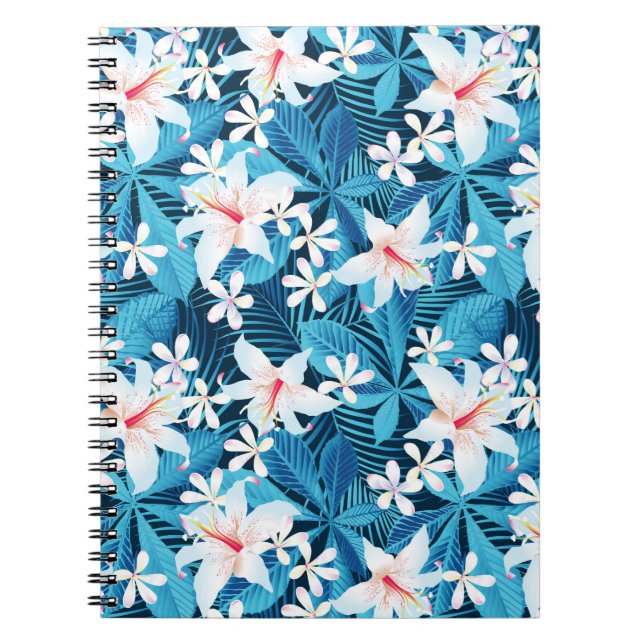 Cuaderno Patrón floral tropical Hibiscus (Frente)