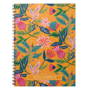 Cuaderno Patrón floral tropical moderno