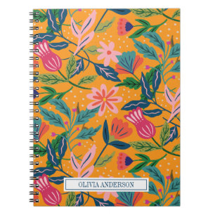 Cuaderno Patrón floral tropical moderno