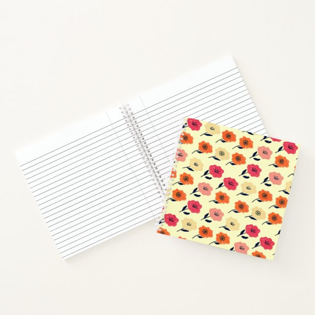 Cuaderno Patrón floral vibrante (Interior)