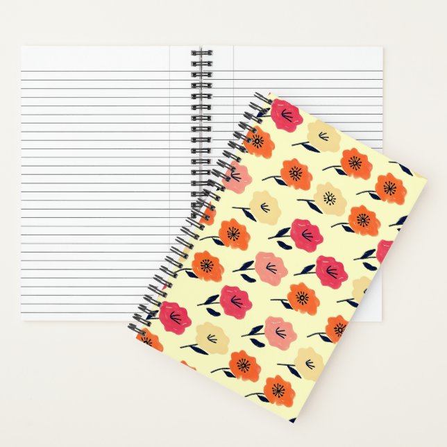 Cuaderno Patrón floral vibrante (Interior)