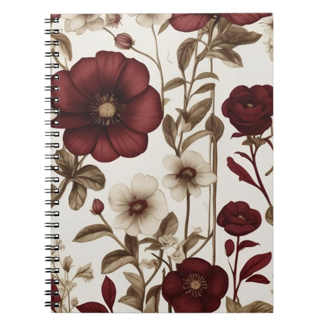 Cuaderno Patrón floral vintage (Frente)