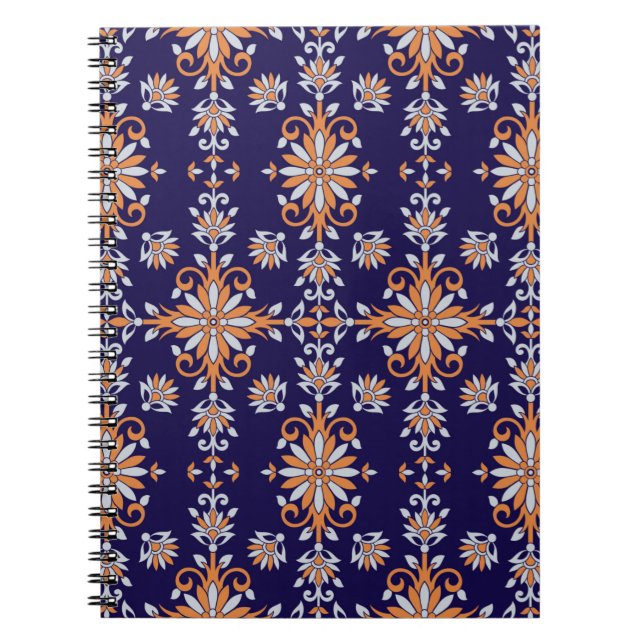 Cuaderno Patrón floral vintage sin foco (Frente)