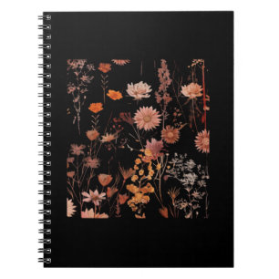 Cuaderno Patrón floral - Whimsigoth Dark Cottagecore Oscuro