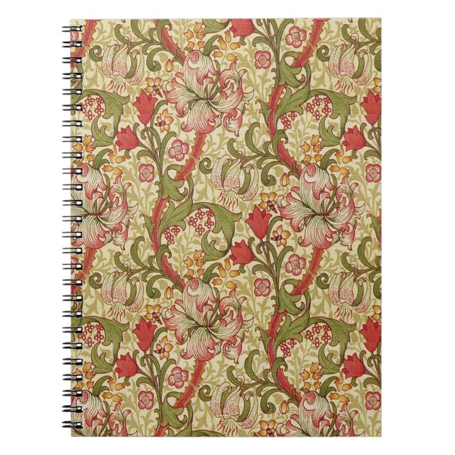 Cuaderno Patrón floral William Morris Golden Lily (Frente)