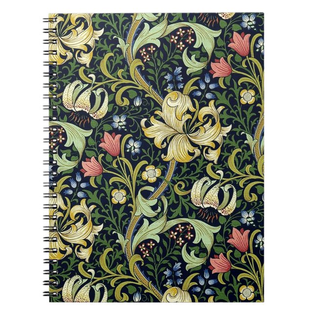 Cuaderno Patrón floral William Morris Golden Lily (Frente)