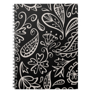 Cuaderno Patrón Floral Y Glamour Sin Marea Moderna