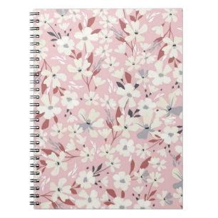 Cuaderno Patrón florido de primavera. Fondo floral impecabl