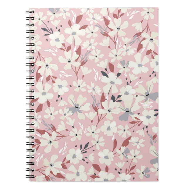 Cuaderno Patrón florido de primavera. Fondo floral impecabl (Frente)