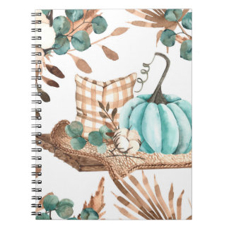 Cuaderno Patrón fluido de color otoñal sin fisuras con pu d