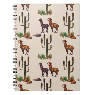 Cuaderno Patrón fluido de la fauna acuática de la llama alp