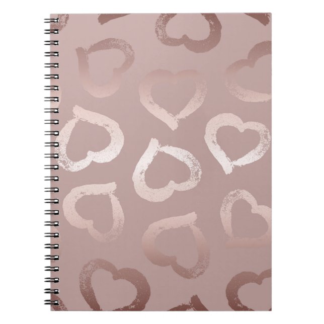 Cuaderno Patrón fluido del corazón (Frente)