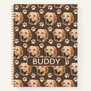Cuaderno Patrón fotográfico Mascota personalizado Espiral d