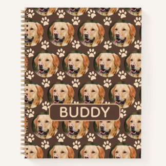 Cuaderno Patrón fotográfico Mascota personalizado Espiral d