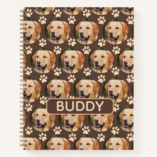Cuaderno Patrón fotográfico Mascota personalizado Espiral d (Anverso)