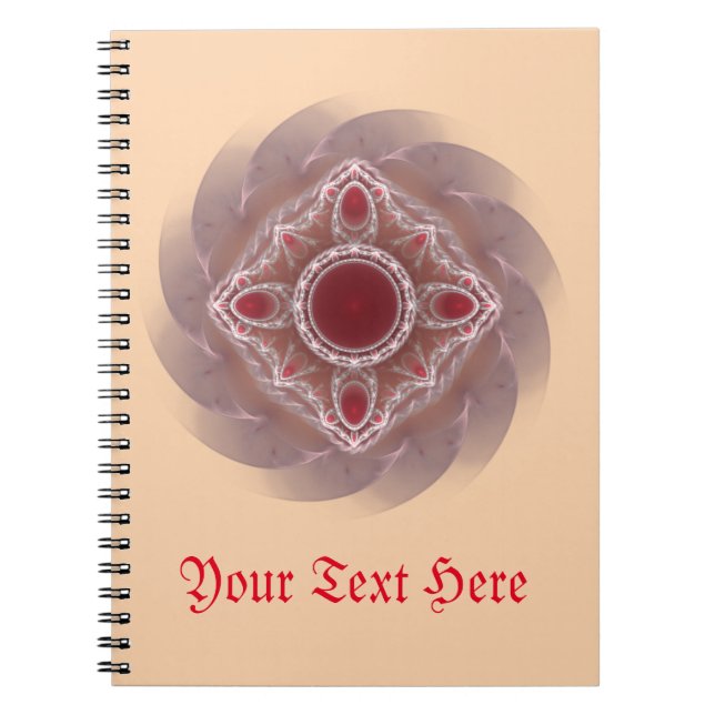 Cuaderno patrón fractal (Frente)