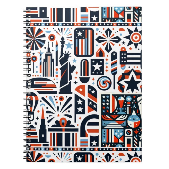 Cuaderno Patrón generativo del 4 de julio (Frente)