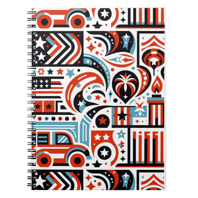 Cuaderno Patrón generativo del 4 de julio (Frente)