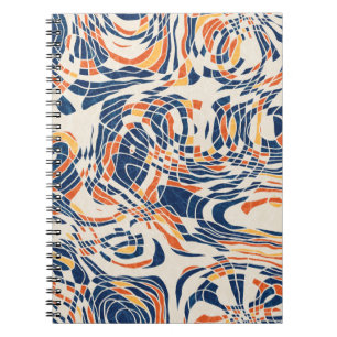 Cuaderno Patrón geo de línea abstracta sin inconvenientes. 