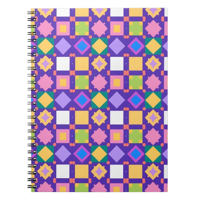 Cuaderno Patrón geométrico abstracto (Frente)