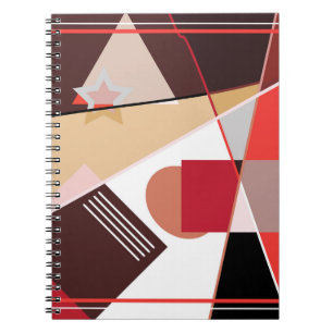 Cuaderno Patrón geométrico abstracto, bufanda de seda diseñ