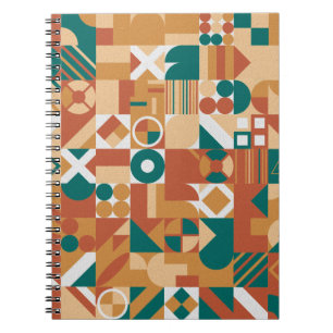 Cuaderno Patrón geométrico abstracto. Cifras multicolores. 