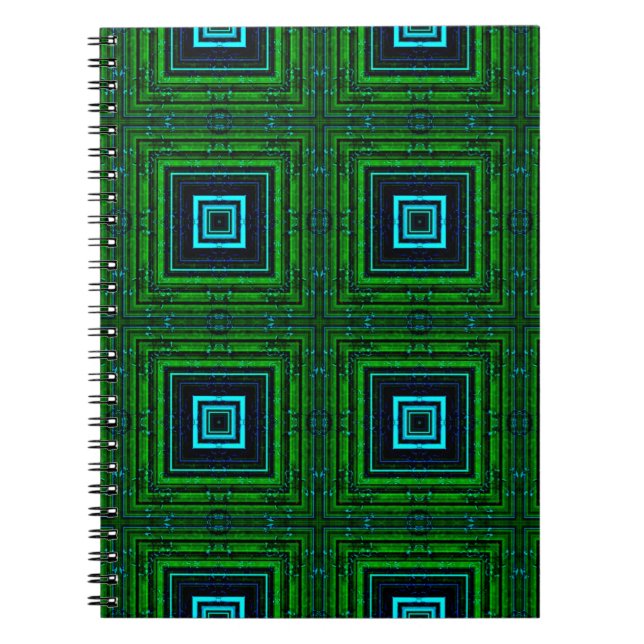 Cuaderno Patrón geométrico abstracto con abstención kaleido (Frente)