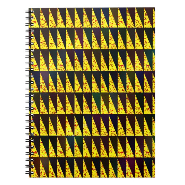 Cuaderno Patrón geométrico abstracto con triángulos (Frente)