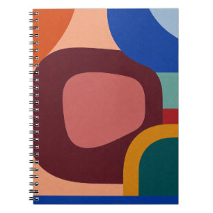 Cuaderno Patrón geométrico abstracto de mediados de siglo