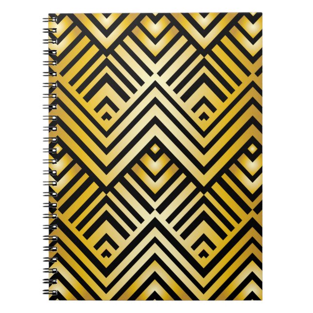 Cuaderno Patrón geométrico abstracto en estilo art-deco, vi (Frente)