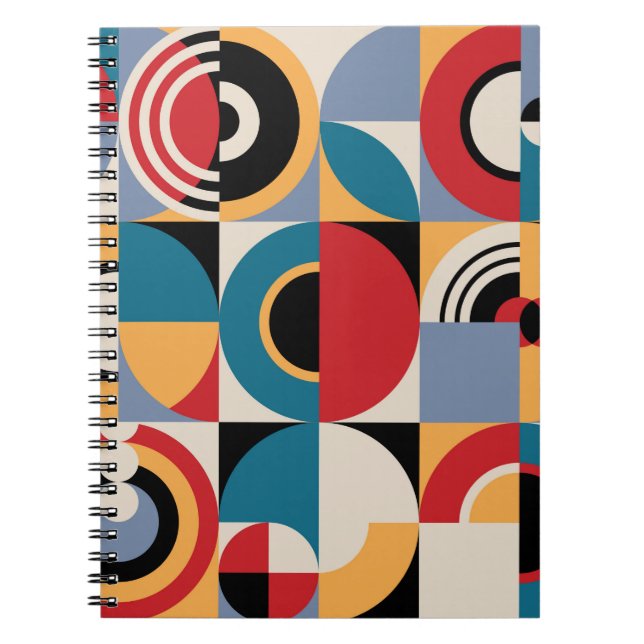 Cuaderno Patrón geométrico abstracto. Impresión de estilo M (Frente)