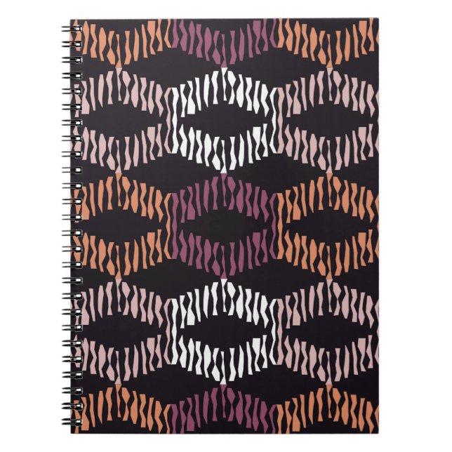 Cuaderno Patrón geométrico abstracto sin inconvenientes. Ti (Frente)