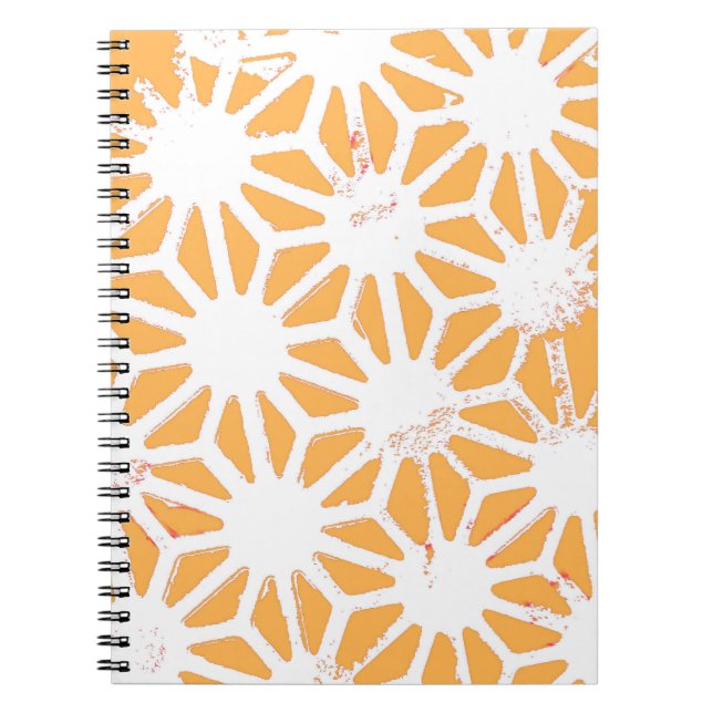 Cuaderno Patrón geométrico amarillo (Frente)
