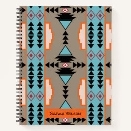 Cuaderno Patrón geométrico azteca mexicano