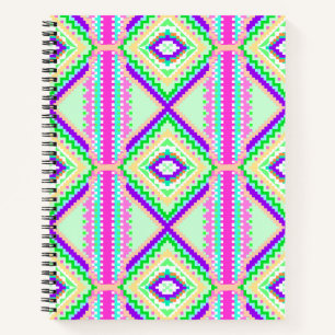 Cuaderno Patrón Geométrico Boho Colorido