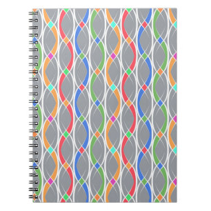 Cuaderno Patrón geométrico colorido.