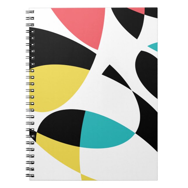 Cuaderno Patrón geométrico colorido, abstracto, moderno y d (Frente)