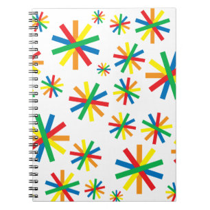 Cuaderno Patrón geométrico colorido Arte geométrico geométr