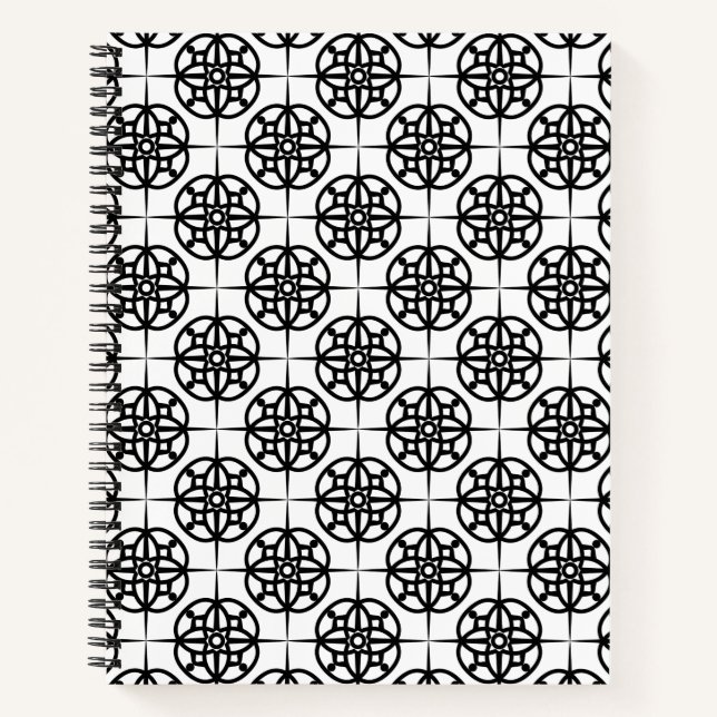 Cuaderno Patrón geométrico con ambiente retro elegante (Anverso)