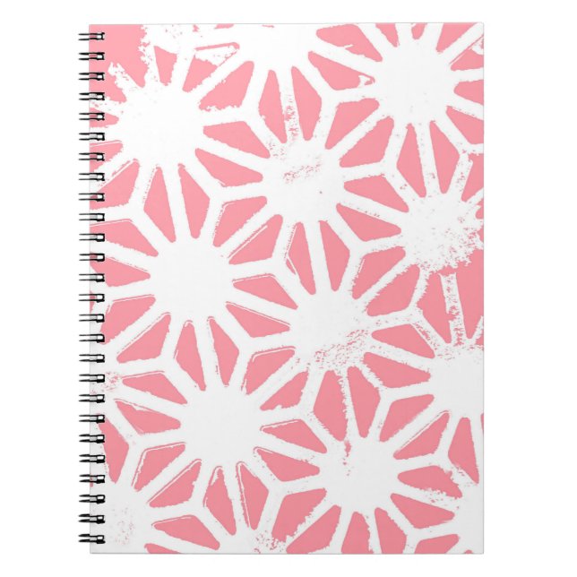 Cuaderno Patrón geométrico coral (Frente)